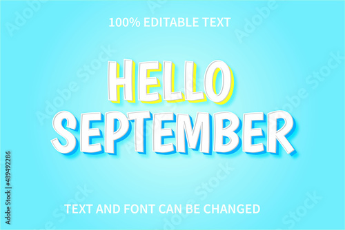 Hello September Editable Text Effect Vintage Style © 4gladiator.studio44