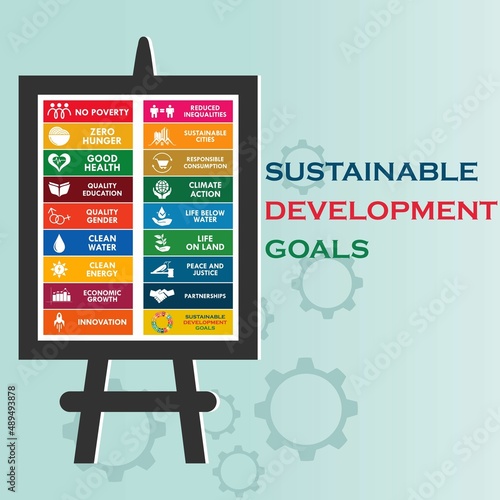 17 sustainable development goals symbol. suitable for your business