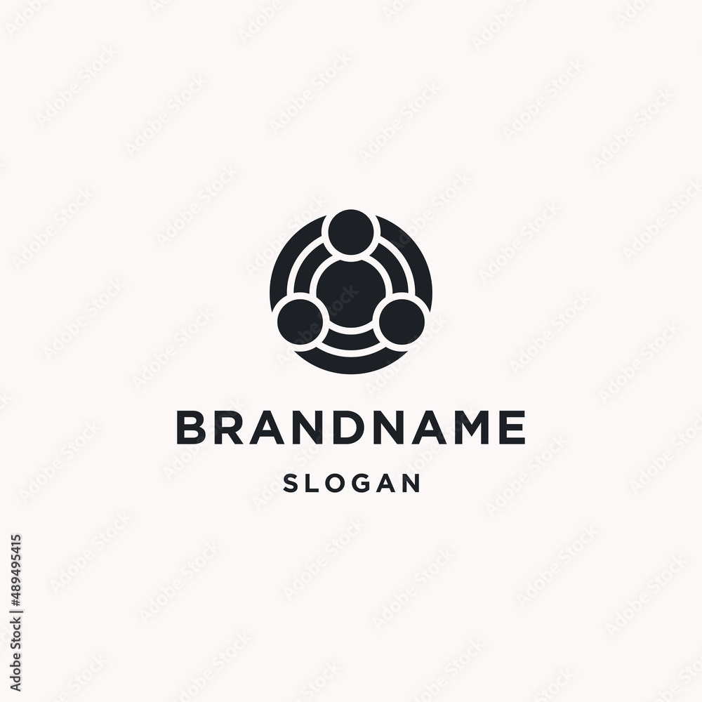 Circle abstract logo icon design template