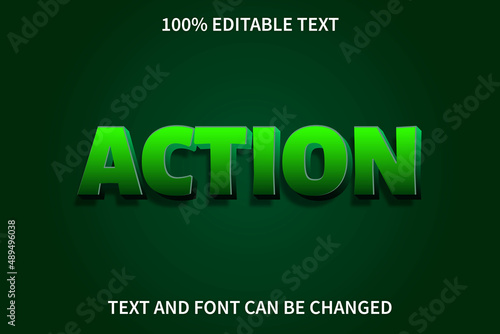 Action Editable Text Effect Modern Style