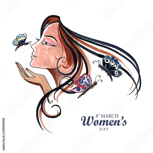.Beautiful happy womens day card background