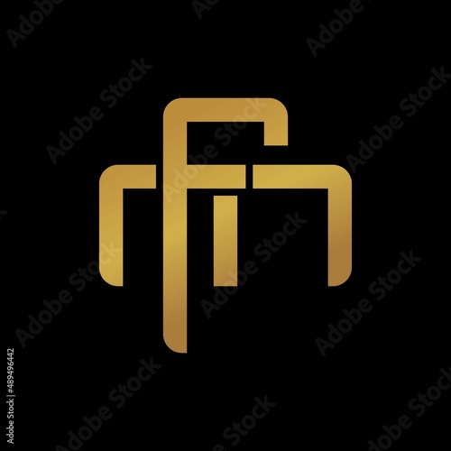 MF or FM monogram logos overlapping.