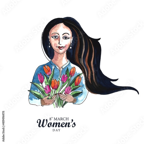 Beautiful international womens day invitation card background