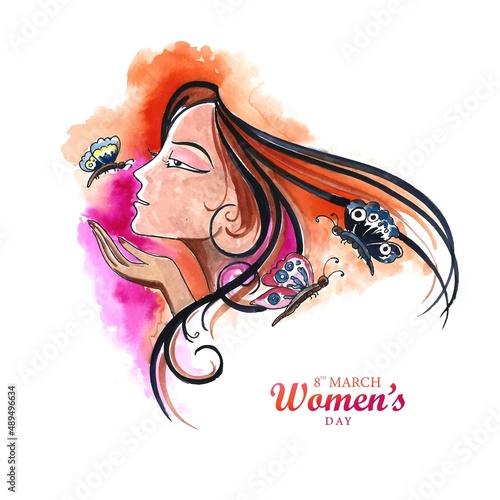 .Beautiful happy womens day card background