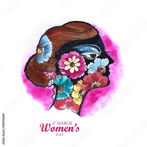 .Happy international womens day celebration for young girl design