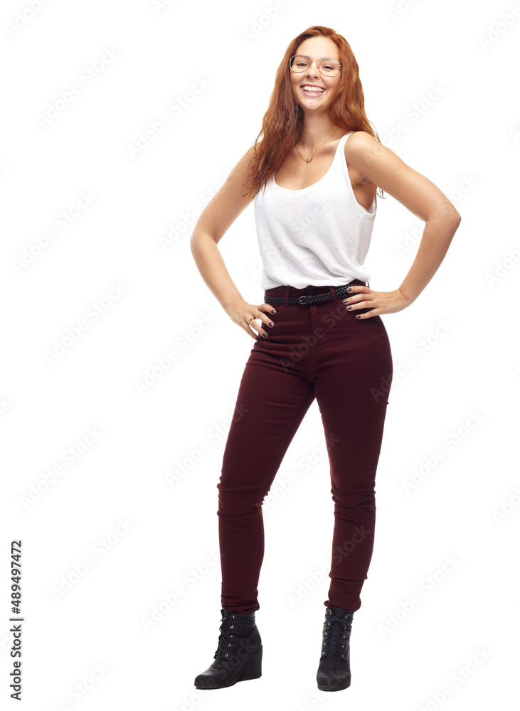 Fabulous fashion. A trendy young woman posing with hands on her hips. Fabulous fashion. A trendy young woman posing with hands on her hips.