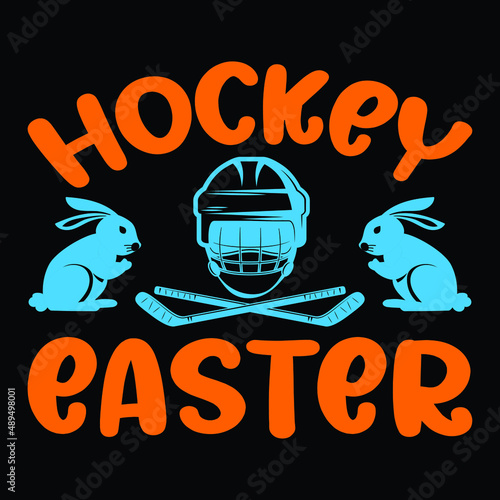 Hockey easter, vector illustration format that are parfect for t-shirt, coffee mug, poster, cards, pillow cover, sticker,  design.