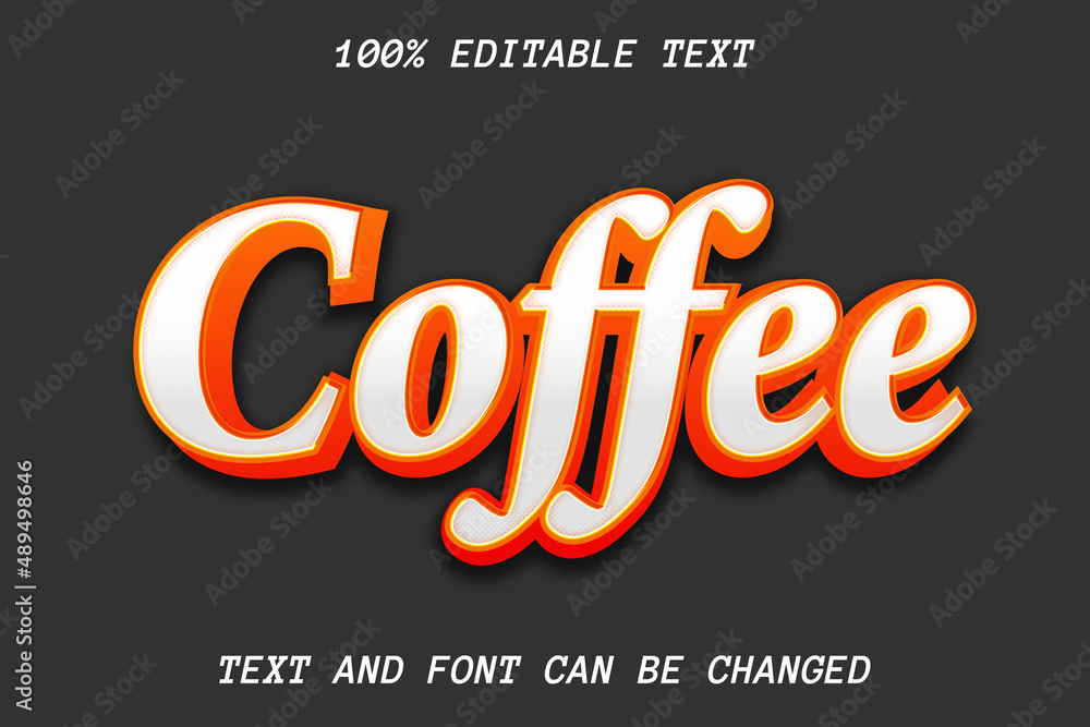 Coffee Editable Text Effect Emboss Style Coffee Editable Text Effect Emboss Style