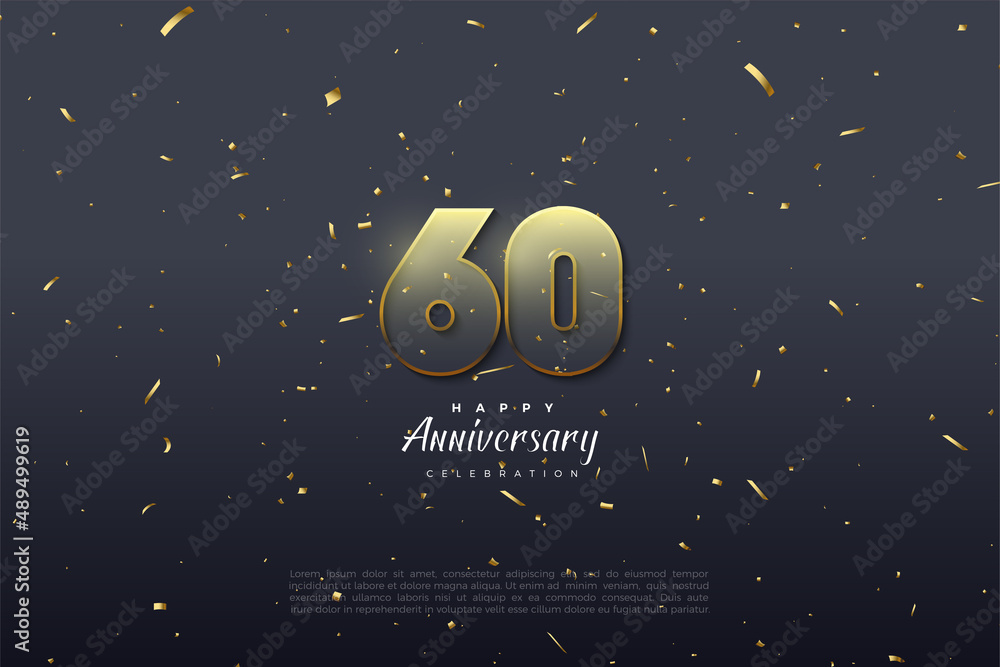 60th anniversary background illustration. Stock Vector | Adobe Stock