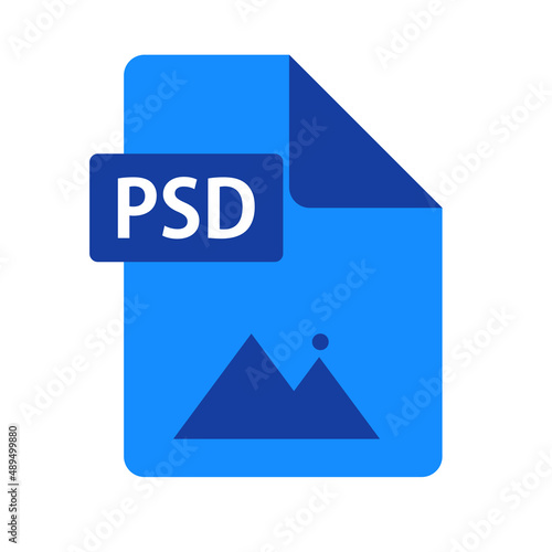 Modern PSD file icons. File extension. Vector.