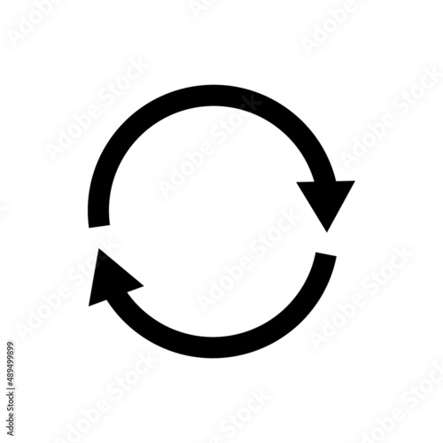Refresh and reload. Recycle symbol. Restart icon. Vectors.