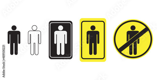five male icons simple vector illustration eps 10