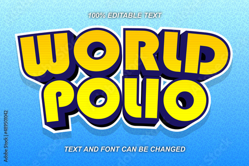 63. World Stroke Editable Text Effect Comic Style