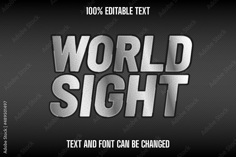 World Sight Editable Text Effect Modern Style World Sight Editable Text Effect Modern Style
