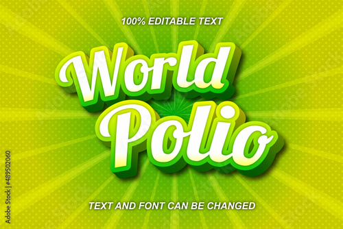 World Polio Editable Text Effect Comic Style