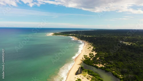 Wallpaper Mural Tropical landscape with a beautiful beach top view. Tropical beach scenery. Sri Lanka. Torontodigital.ca