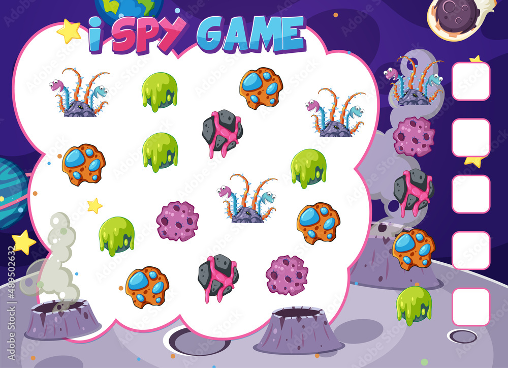 Math counting game template of space Math counting game template of space