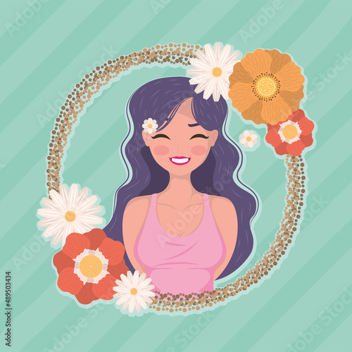 womens day,girl in frame