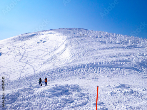 The summit covered with snow (Zao-onsen ski resort, Yamagata, Japan) photo