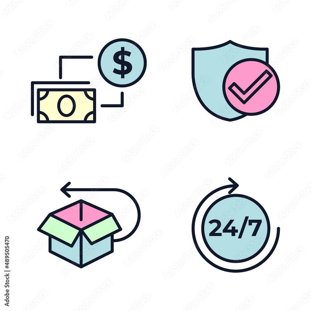 E-Commerce set icon symbol template for graphic and web design collection logo vector illustration E-Commerce set icon symbol template for graphic and web design collection logo vector illustration