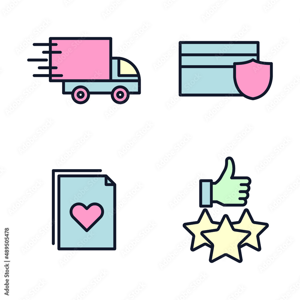 Fototapeta premium E-Commerce set icon symbol template for graphic and web design collection logo vector illustration