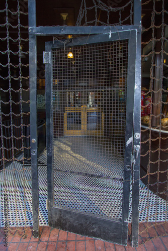 gate broke off hinges during protests or demonstrations