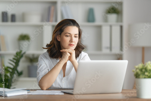 woman working in the office