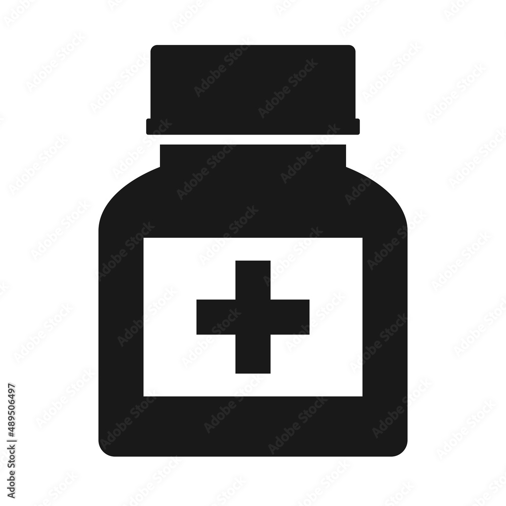 Medical pills bottle vector icon Medical pills bottle vector icon