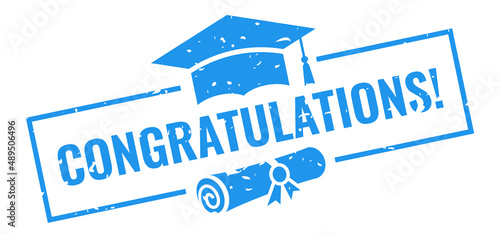 Graduation congratulations vector message