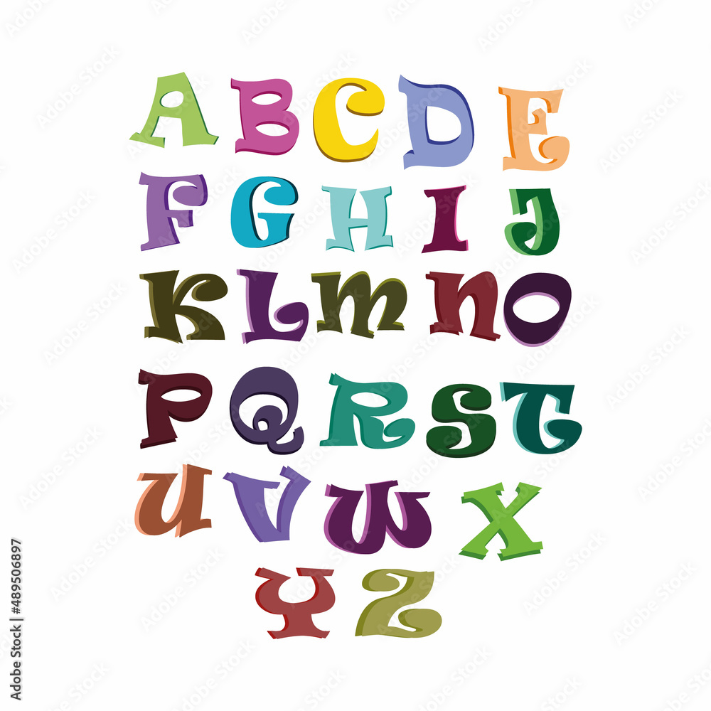 Coloring alphabet letter vector design for kids