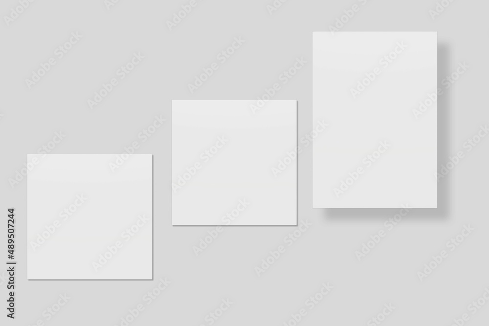 Fototapeta premium Blank paper for mockup. 3D Render. 