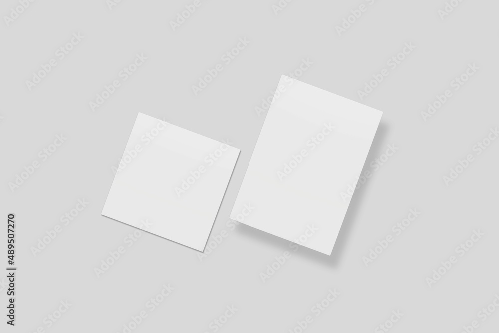 Blank paper for mockup. 3D Render.
Blank paper for mockup. 3D Render.