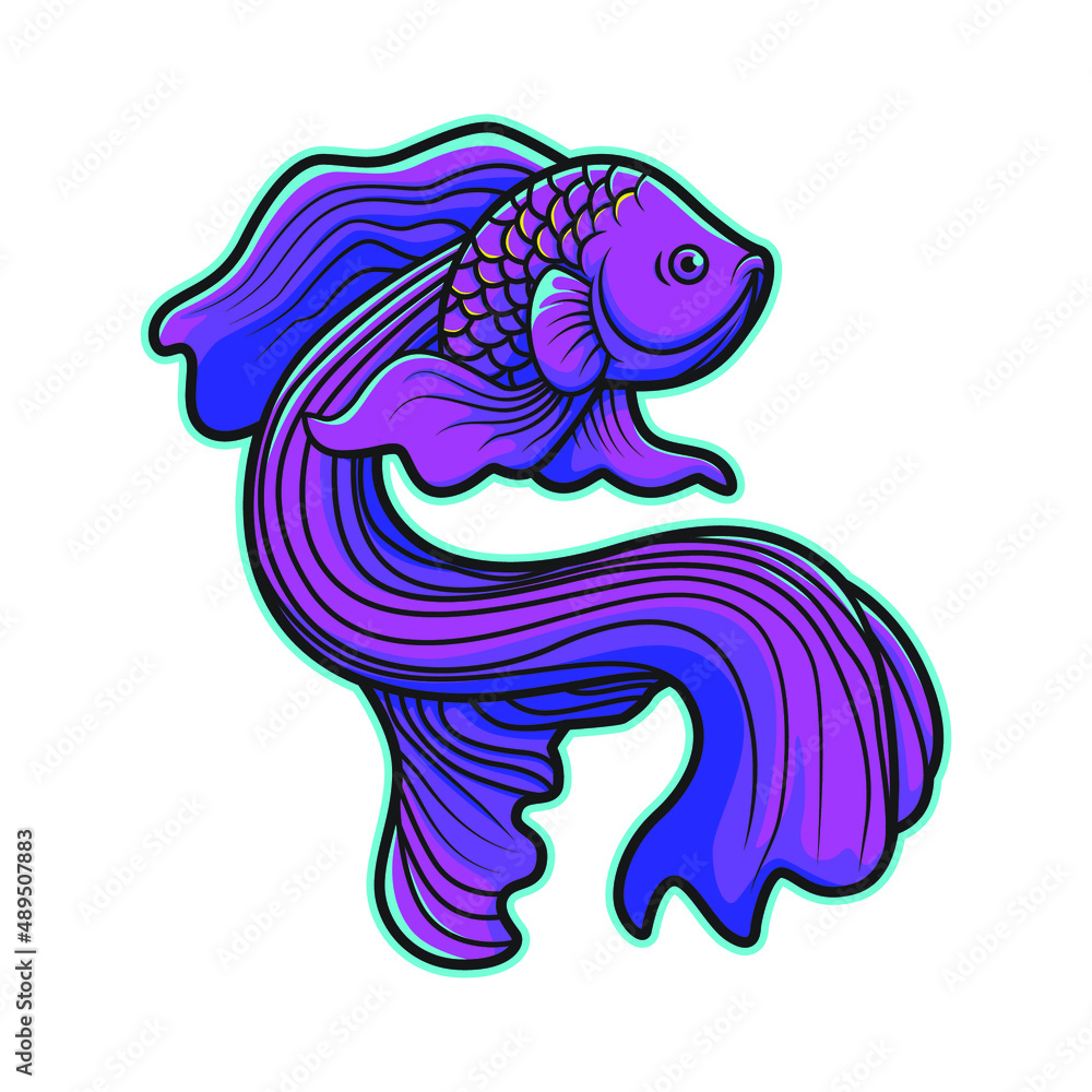 purple sea fish vector illustration design purple sea fish vector illustration design