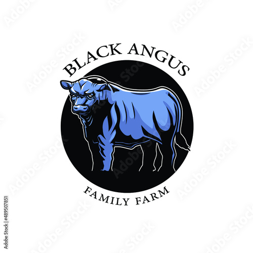 angus cow vector illustration design