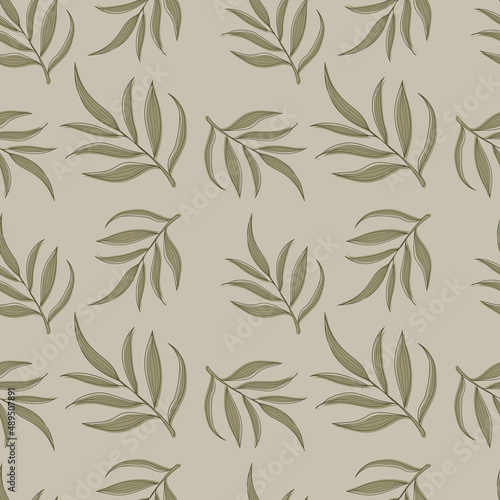 Elegant and exotic Tropical Leaves print  seamless pattern  endless repeat tiles