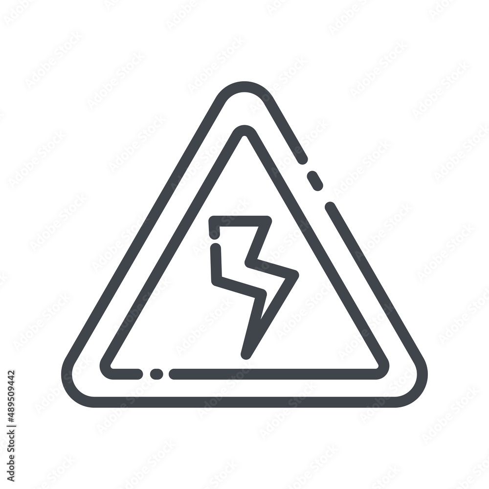 Vector Warning sign line icon isolated on transparent background. Vector Warning sign line icon isolated on transparent background.