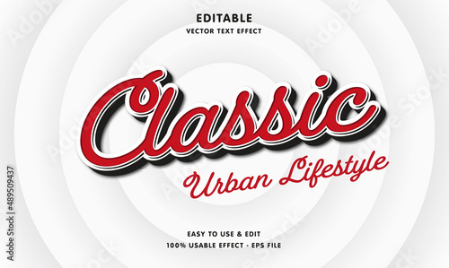 classic editable text effect with modern and simple style