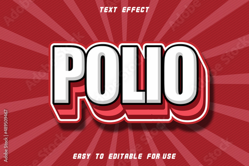 Polio Editable Text Effect Emboss Modern Style