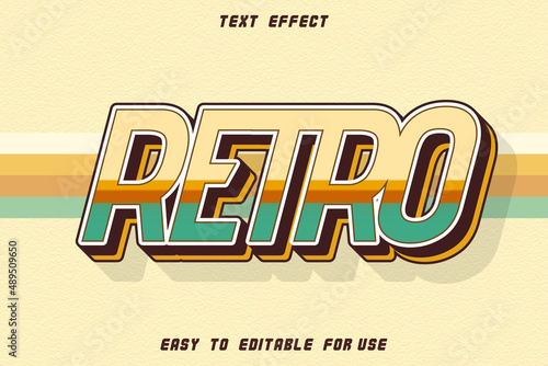 Retro Editable Text Effect Emboss Retro Style