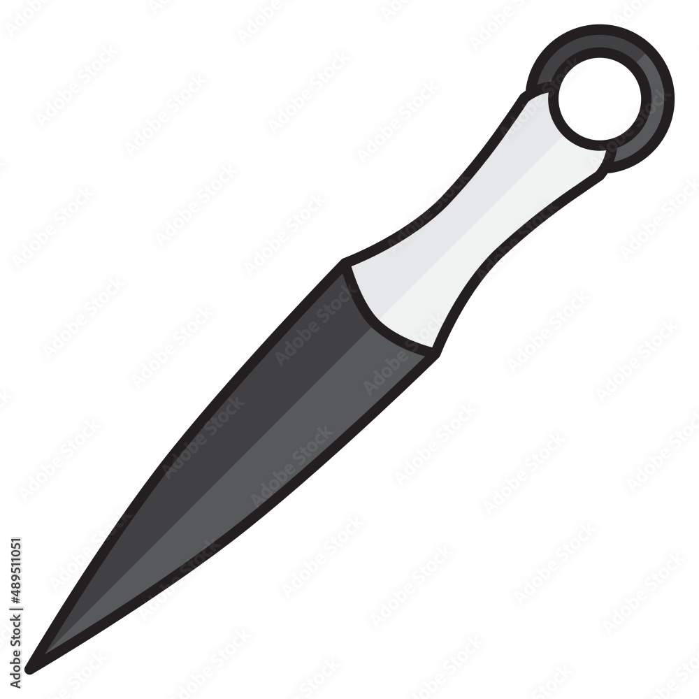 Fototapeta premium Illustration of Kunai design icon 