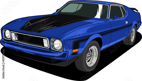 Perspective view car vector illustration for conceptual design

