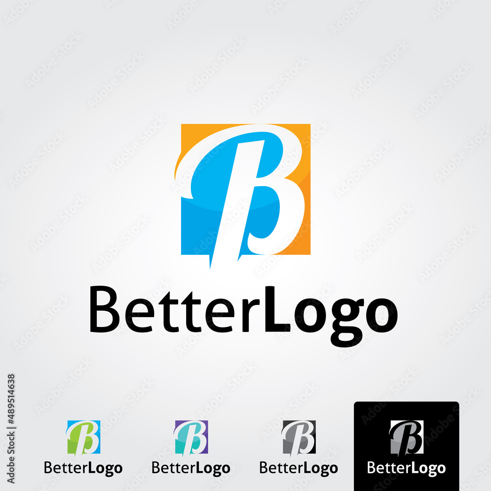 Letter b logo template - vector