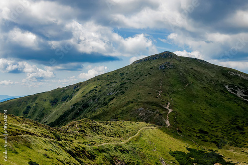 Incredible view of the mountain range. Mountain landscape