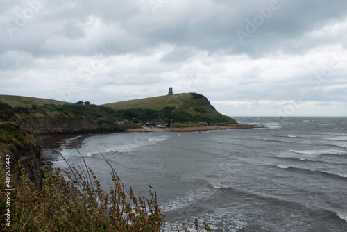 Clavell Tower on the cliffs at Kimmeridge Bay in Dorset, UK photo