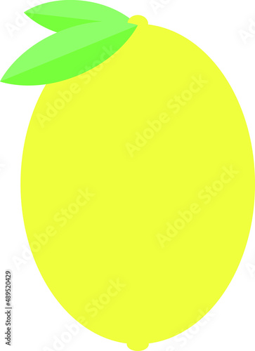 Einfache flache Vektor Grafik einer Zitrone