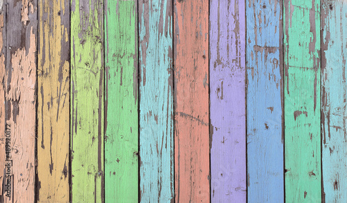 colorful wood planks