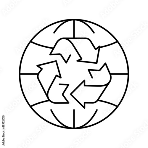 environment ecosystem line icon vector illustration
