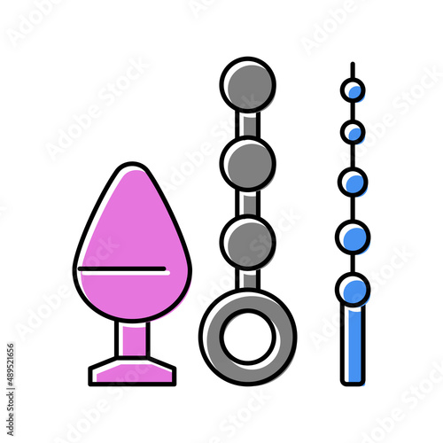 anal sex toy color icon vector illustration