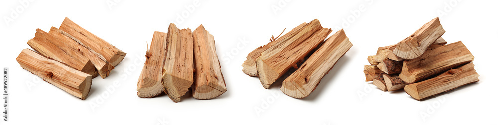 Pine logs on white background
Pine logs on white background