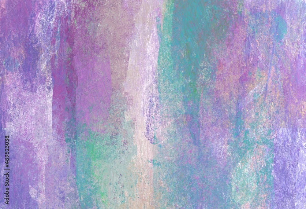 abstract colorful watercolor background, grungy colorful wallpaper, color mixture in emerald green, purple and violet